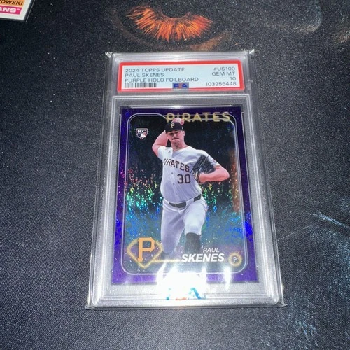 2024 Topps Update US100 Purple Holo Foilboard 740/799 Paul Skenes RC PSA 10