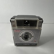Kodak Brownie Fiesta Vintage Box Camera Black Gray Camera, untested