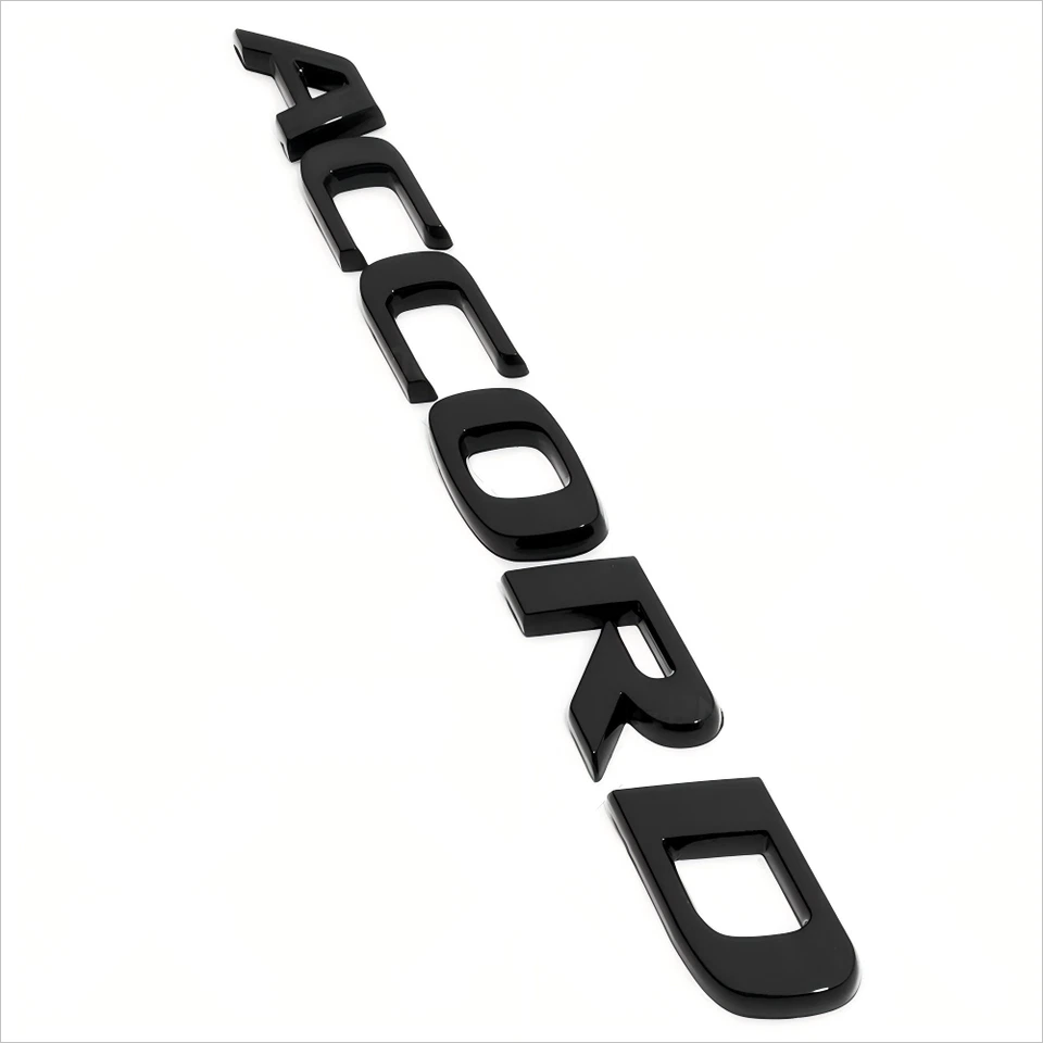 -Fit For Honda Accord Sport Gloss Black Logo Luggage Trunk Nameplate Emblem US Foto 4 de 4