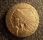 1912 Indian Head Half Eagle $5 Gold Coin 90% Fine Gold with Sleeve