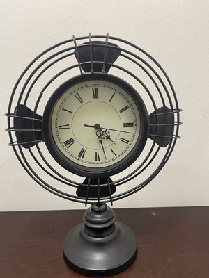 Clock In A Display Fan Vintage Look13 