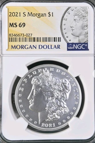 2021-S Morgan Silver $1 Dollar Coin NGC MS69 Ɓx78