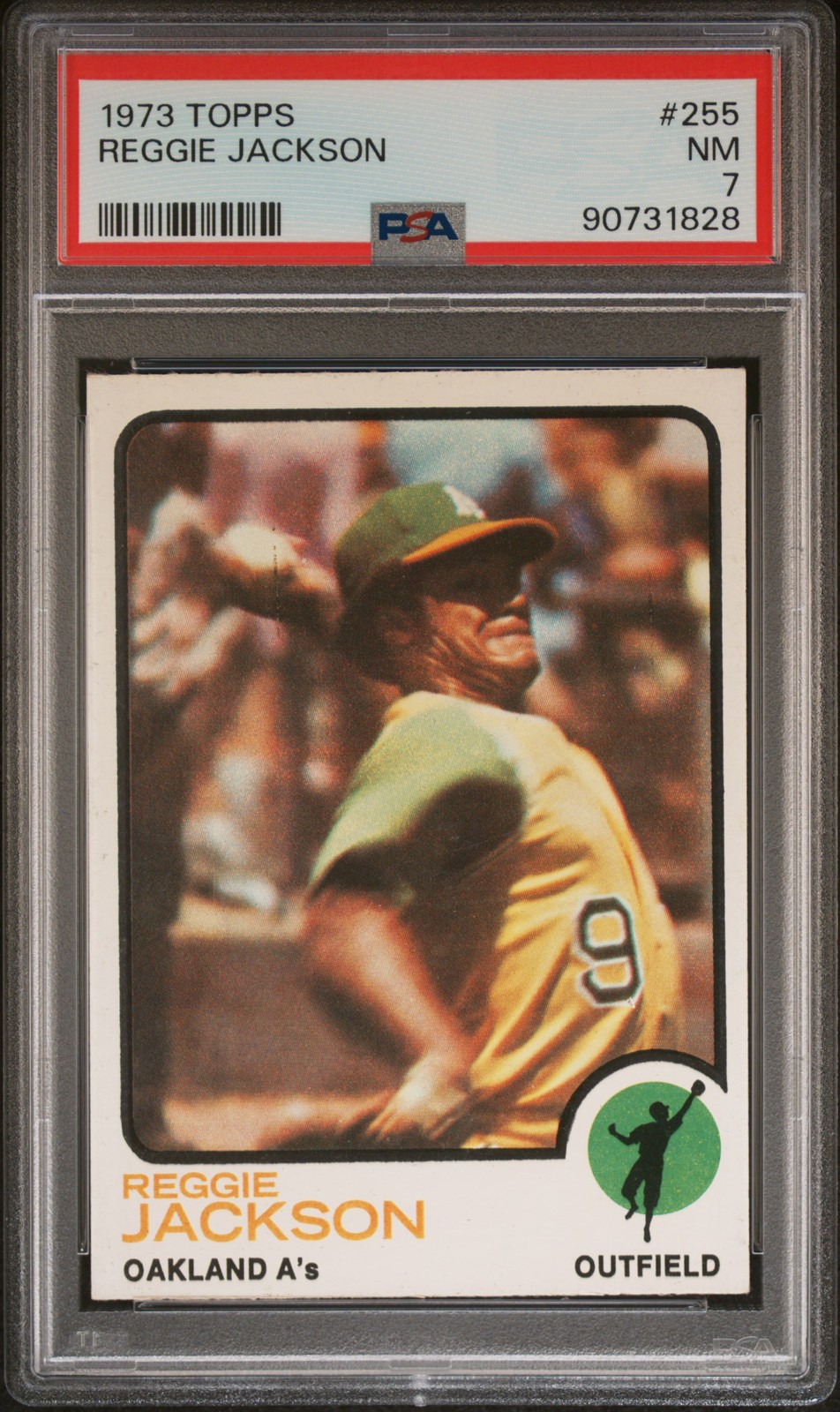 1973 Topps Reggie Jackson #255 Oakland Athletics PSA NM 7 90731828