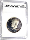 1974 s kennedy half dollar proof, BRILLANT, DEEP CAMEO, FULL DETAILS, GEM — photo 1