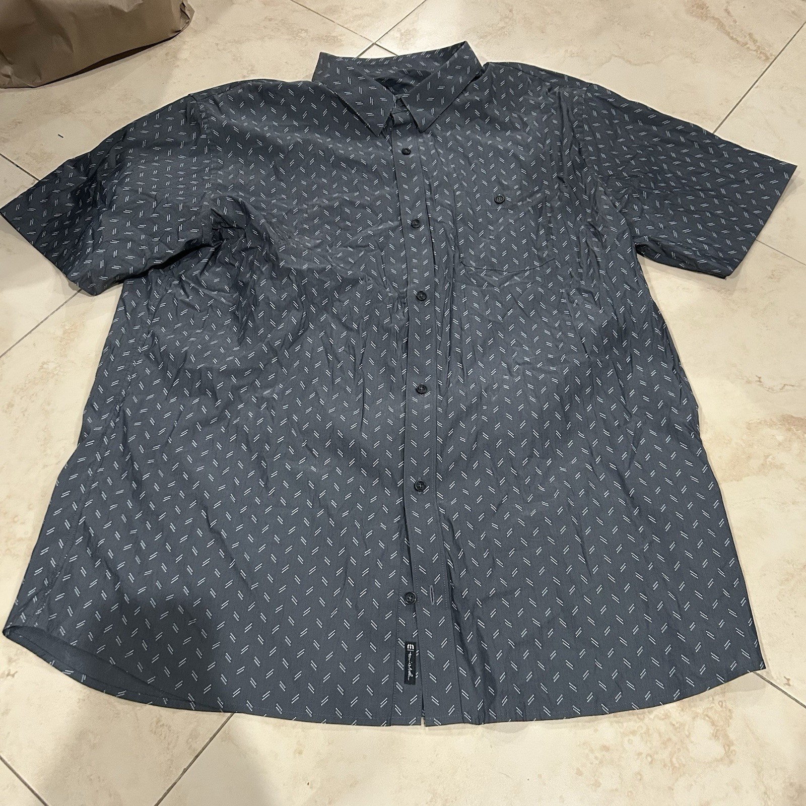 Travis Mathew Button Down Shirt Men Size 3XL Sz XXXL Short Sleeve