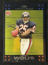 2007 Topps Chrome Garrett Wolfe Chicago Bears Rookie Card #TC199. rookie card picture