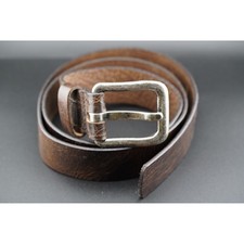 Lejon Mens Belt Size 40 Brown Distressed Saddle Leather Made in USA Style 910
