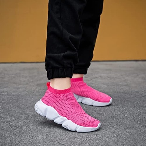 Hetios Tejidos Zapatos Sin Correr Ligeros Niñas Tenis Atléticas Talla 1 - Imagen 2 de 2