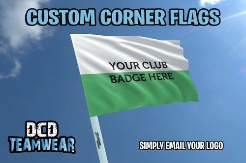 Personalised Football Corner Flags Multicoloured Set of 4 Flags Only - Picture 2 of 20