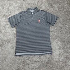 Stanford Cardinals Polo Shirt Mens Large Black B Draddy Sport Golf Stripes NCAA