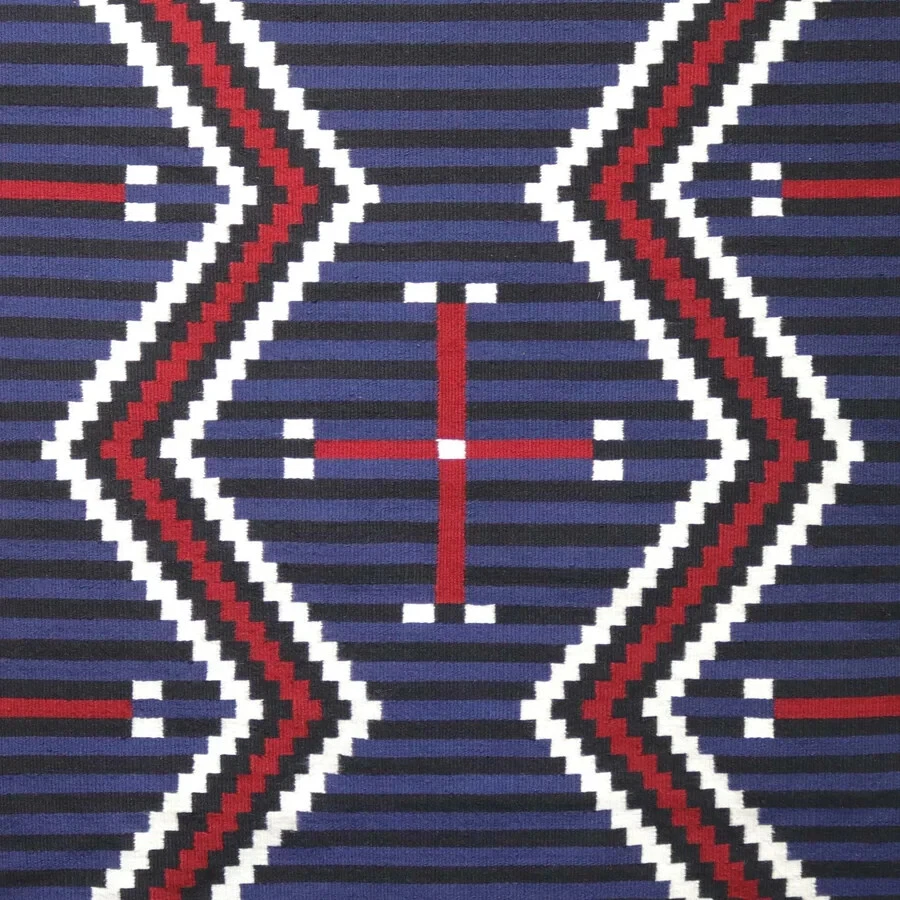 Handwoven Wool Navajo Rug Native American Rug 5x7 Southwest Chief Blanket Rug - Image 2 of 4