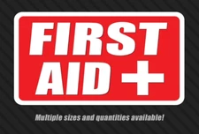 First Aid sticker EMT medical Ambulance hospital safety decal label pharmacy