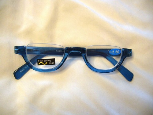Men's 1/2 Moon Reading Glasses 1.25 ~ 4.00 Top Rimless Women's Glasses R340S - Picture 15 of 36