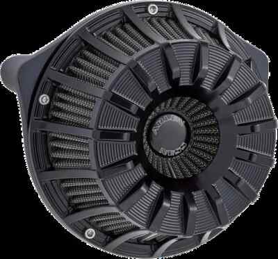 AN Inverted Air Cleaner Kit 15 Spoke Black Harley Dyna Switchback 12-16