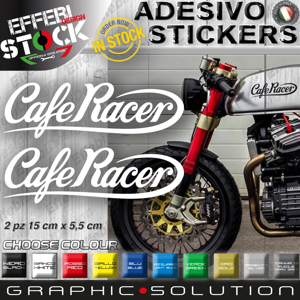 Adesivi Stickers CAFE RACER GENTLEMANS RIDE BOBBER