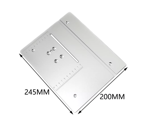Mini Router Tavolo Inserto Piastra Utensili Lavorazione Legno Banco da Lavoro Seghetto Circolare Flip Cover - Foto 7 di 15