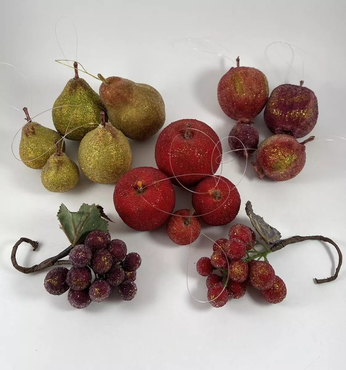 Beaded fruit christmas ornaments deals