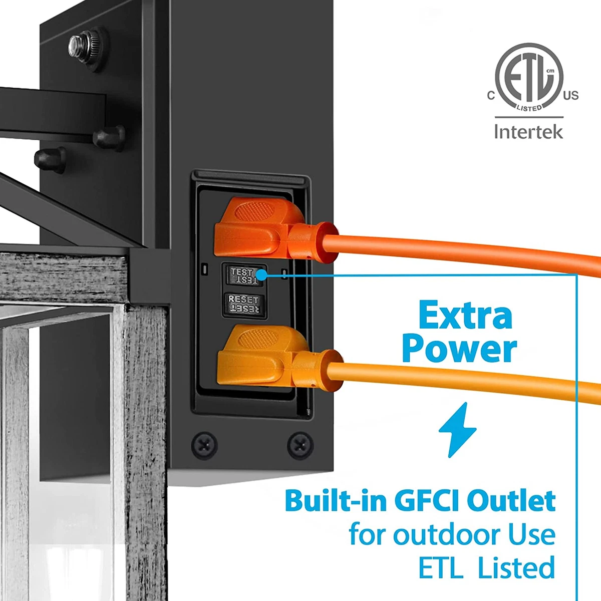 Outdoor Light With Built In Electrical Outlet Gfci Shelly Lighting