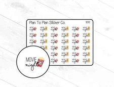 1092~~Movie Night Planner Stickers.