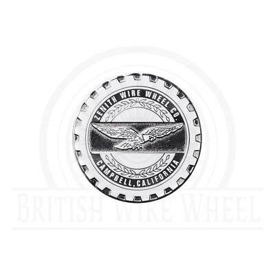 Zenith Chrome & White Metal Knockoff Wheel Chip Emblems | 2.25