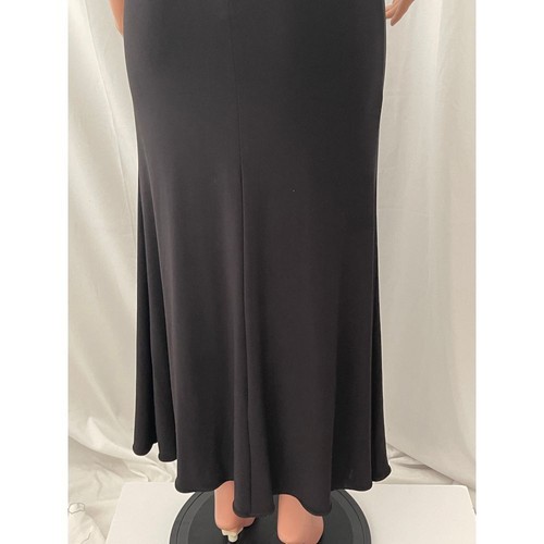 David Meister Long Sheath Black Applique Illusion Beaded Gown, sz 2, Intricate - Picture 19 of 21