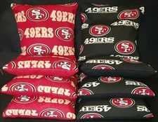 Set of 8 San Francisco 49ers Cornhole Bags ***FREE SHIPPING***