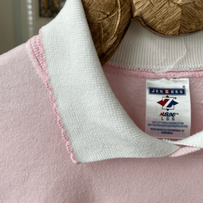 Vintage 80s 90s Turtle Polo Collar Sweatshirt Pink Oversized Vintage 80s 90s Turtle Polo Collar Sweatshirt Pink Oversized