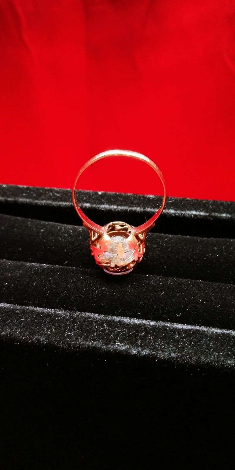 Amethyst Filigree 14k Gold Ring Size 7.75 Antique… - image 8