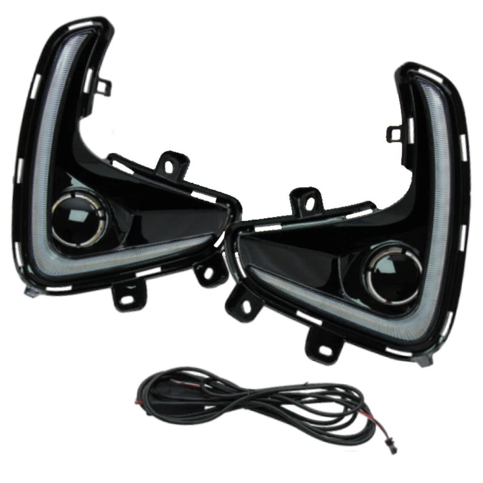 2 PIEZAS LED Luz de circulación diurna DRL Lámpara de señal de giro para Toyota Yaris 2020 2021 Foto 2 de 4