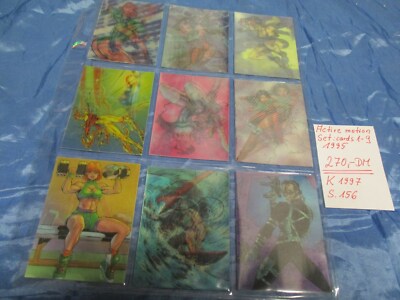 Comics Trading Cards , GEN 13 , Active Motion Set , 3 D  Card 1 -9 , Rarität  !