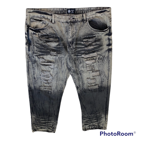 Road Narrows Gray Black Distressed 