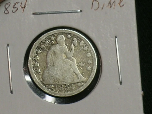 1854 Seated Liberty Dime       Good  Detail      COMBINE SHIPPING     AE9-3