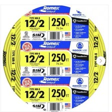 Romex SIMpull 12/2 NM-B Solid Copper Wire 250 ft Yellow Moisture Resistant