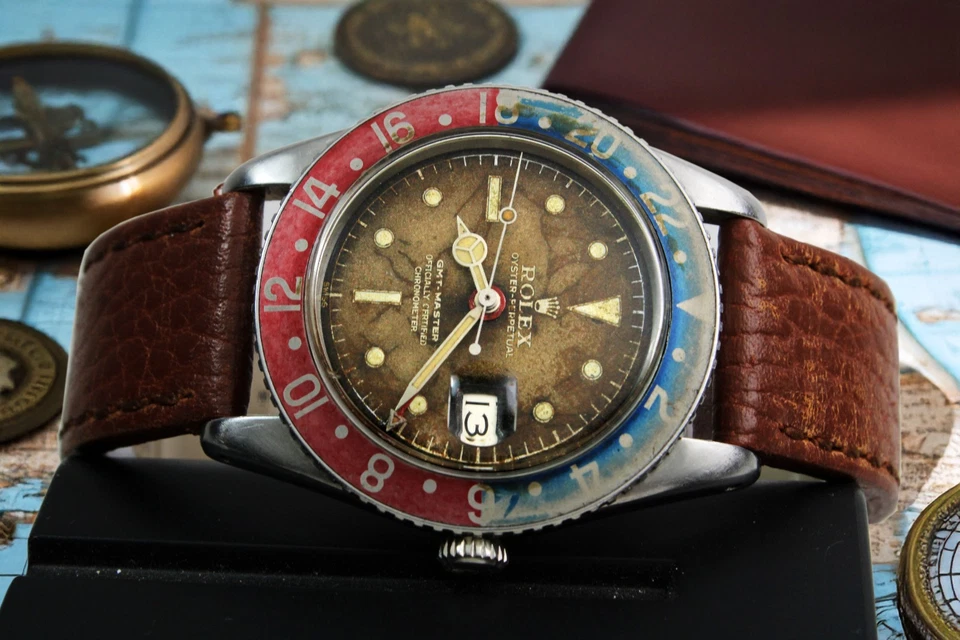 Vintage Rolex GMT Master 6542 Extremely Rare Tropical Gilt Dial 39mm Watch C1958 - Image 2 of 4