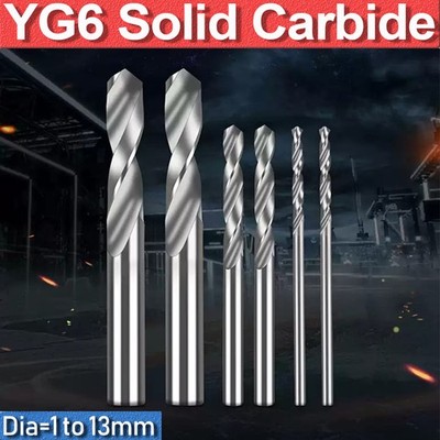 1-13 mm YG6 Hartmetall Vollhartmetall Stummel Länge Spiralbohrer Bit Metall