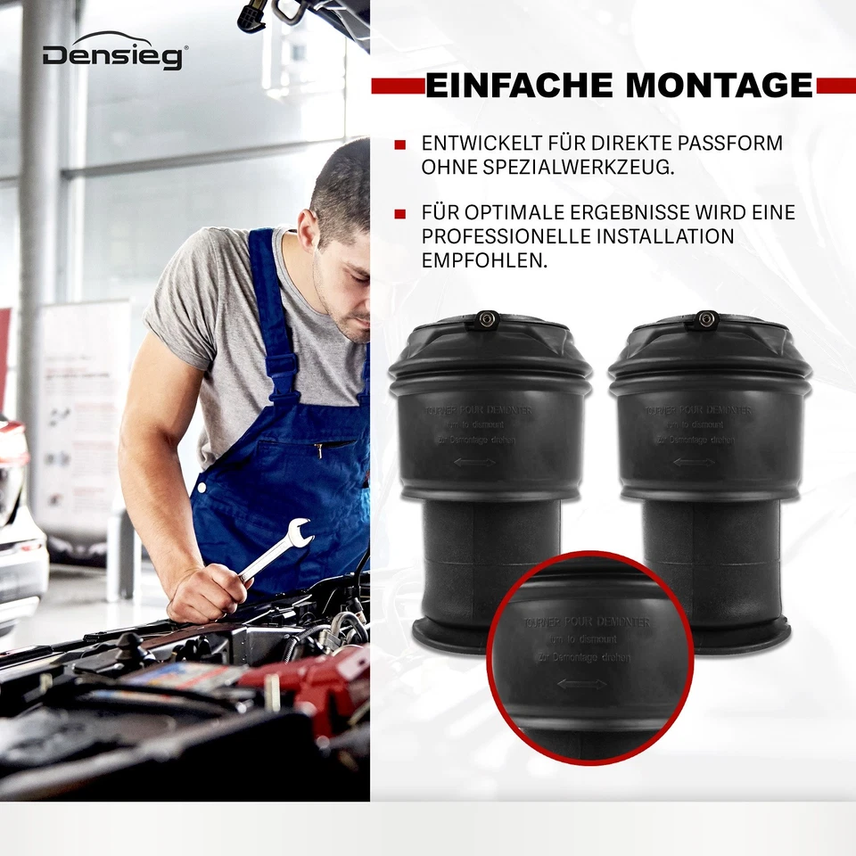 2x Fuelles de suspensión neumática traseros Densieg para Citroen C4 Grand Picasso 5102R8 5102GN - Imagen 2 de 4