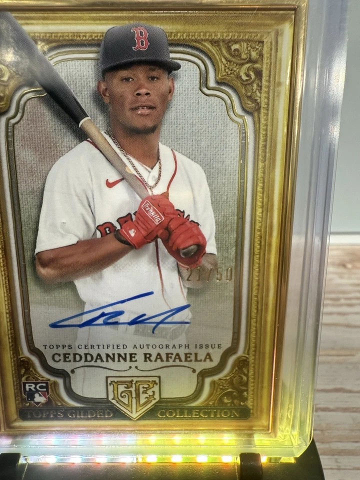 2024 TOPPS CERTIFIED AUTOGRAPH Boston Ceddanne Rafaela Gallery of Gold RC #21/50 - Image 2 of 4