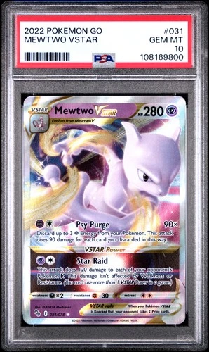 2022 POKEMON GO #031 MEWTWO VSTAR PSA 10