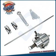 Chrome Vega Steering Box Pitman Arm 36 Coated 34 Dd Shaft 2 Ss U Joints