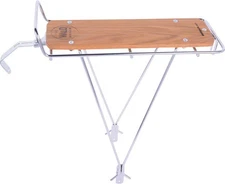 Wald 215 Rear Bicycle Rack with Hardwood Slat - Steel, Universal Fit for 26" &