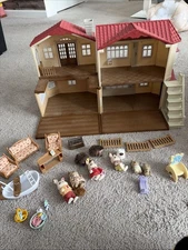 Calico Critters Sylvanian Families Luxury Townhome With Furniture & Accessories