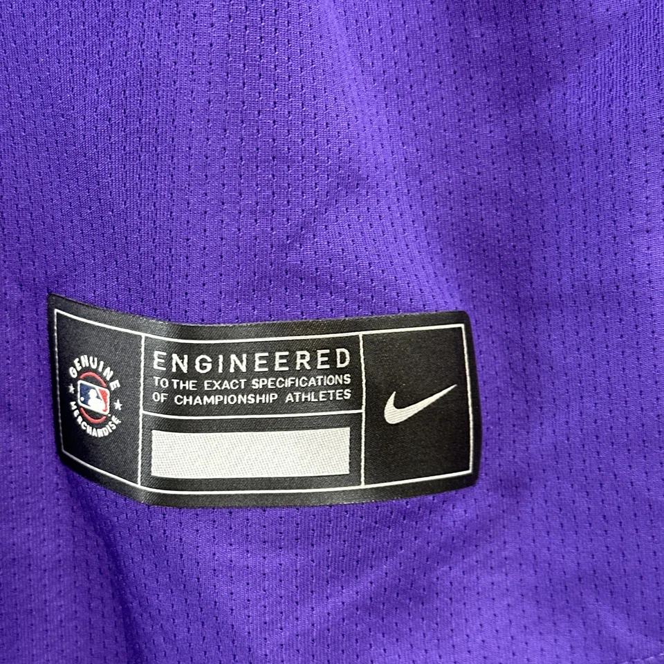 Camiseta deportiva Nike Colorado Rockies Kris Bryant #23 púrpura talla XL nueva con etiquetas MLB Foto 4 de 4