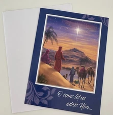 Christmas Blessings Religious Mass Greeting Card  w/ Envelope -