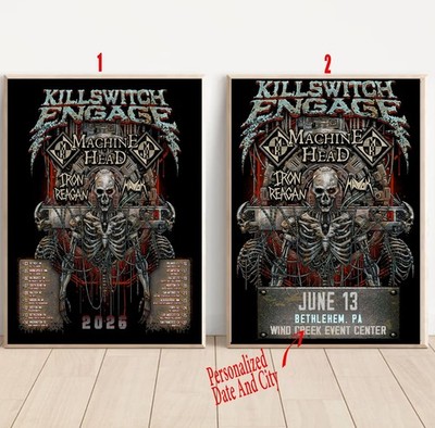 Custom Killswitch Engage US Tour 2026 Poster