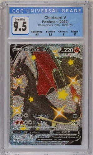 2020 Champion's Path Charizard V Full Art #79/73 GEM MINT CGC 10 Secret Rare