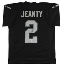 Ashton Jeanty Authentic Signed Black Pro Style Jersey Autographed BAS Witness 2
