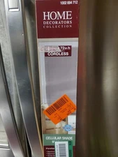 Cut To 32" X 48"  Home Decorators Pewter Blackout Cordless Cellular Shade