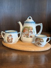 3 Pc Antique Germany Children  s porcelain Tea Set