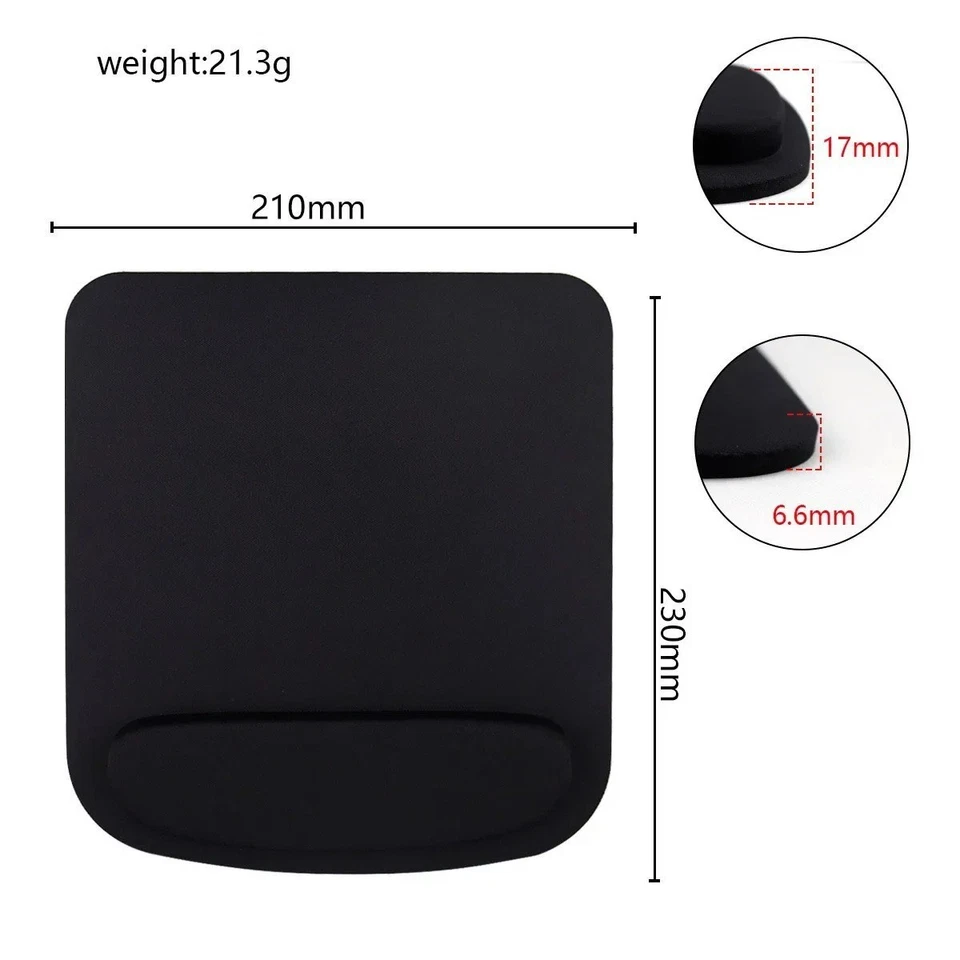 Ergonomic Round Mouse Pad with Wrist Support Memory Foam for PC Laptop Desk - Image 4 of 4