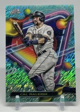 2023 Topps Cosmic Chrome Cal Raleigh Aqua Equinox Refractor /199 #192